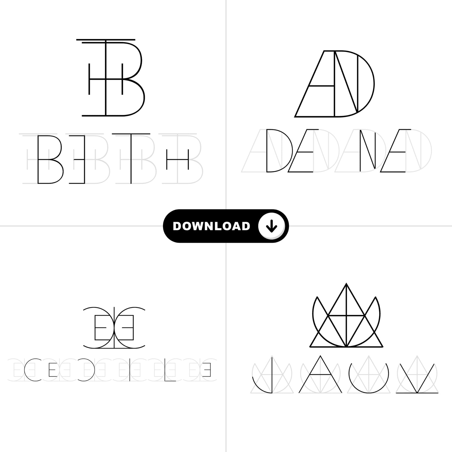 Monogram Name Digital Download