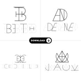 Monogram Name Digital Download